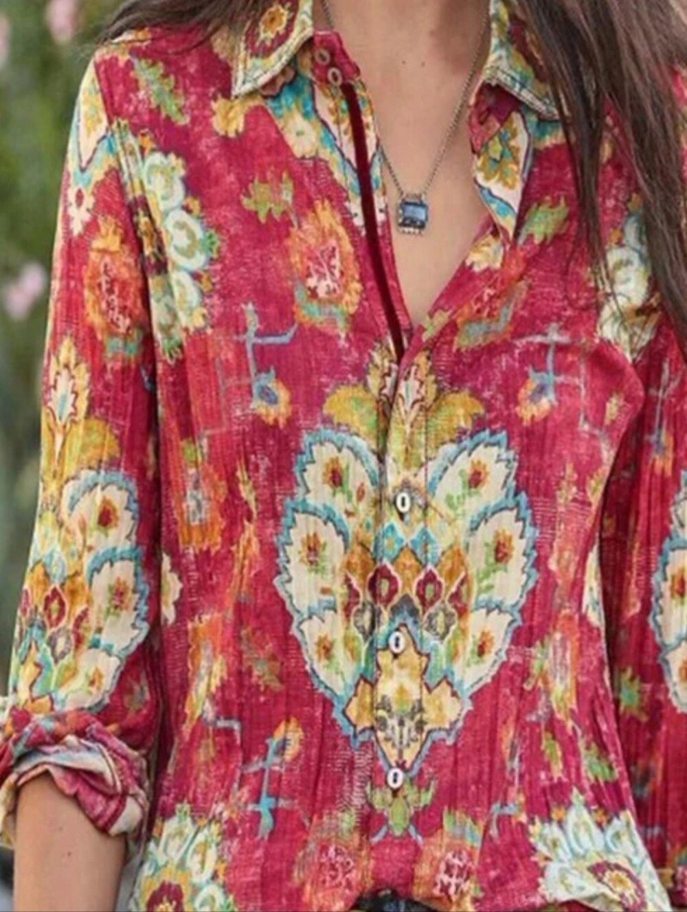 Cino Sundance Flying Peacock Shirt. Boho. Coadral Cowgirl.